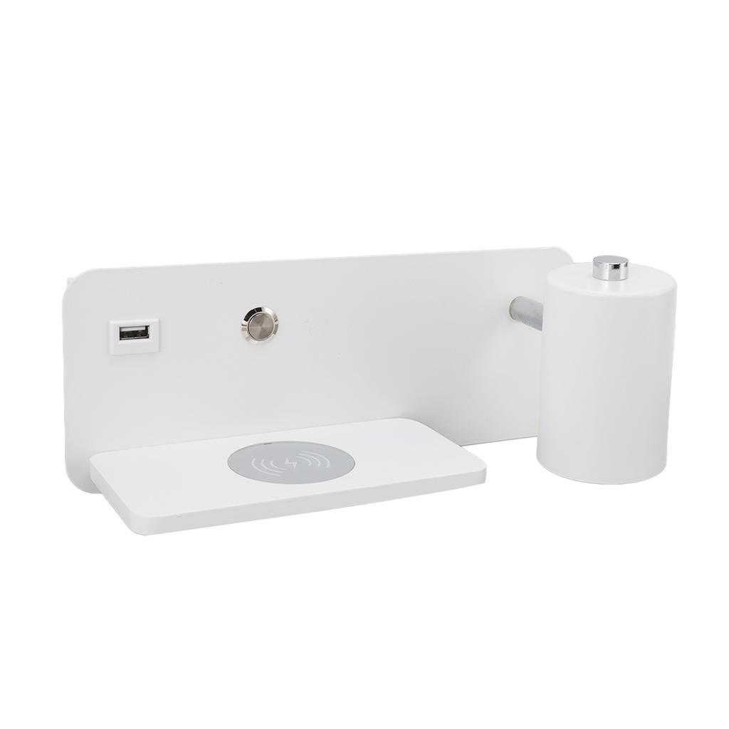 LED Wall Light USB Interface Wireless Charging LED Wall Lamp for Living Room Bedroom 85‑265V