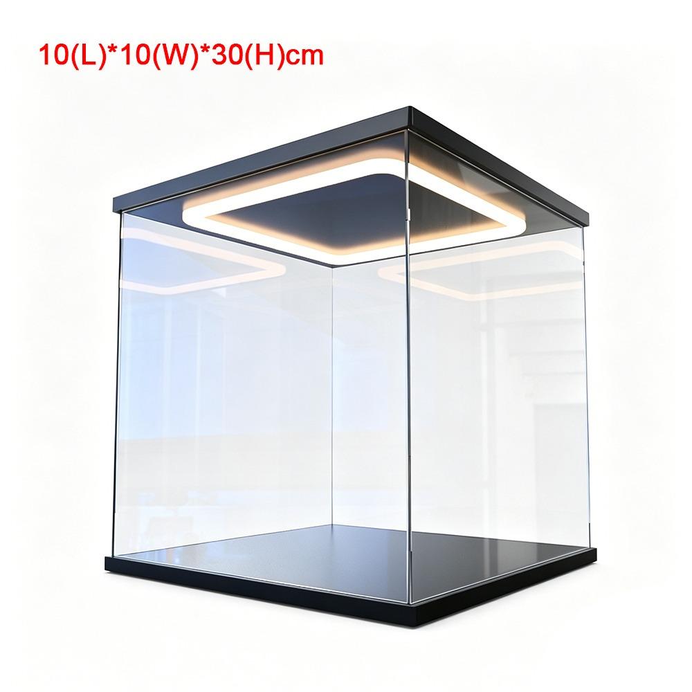 Clear Acrylic Acrylic Display Case Ring LED Lights Dust-proof Display Box High Transparent Modern Style Storage Box