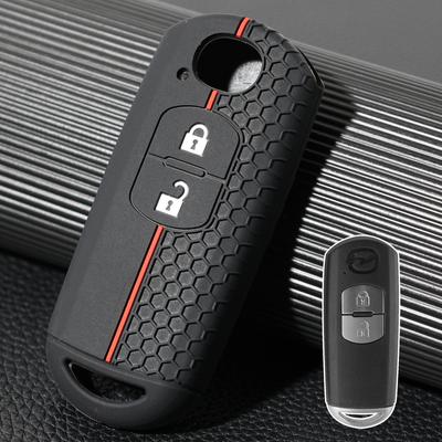 Porte-clés en Silicone à 2 boutons, housse de protection pour Mazda 3 trappe 6 Atenza Wagon Cx5 Cx9 Cx7 Mx5 2017 2018