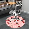 1pc Pink Cherries Office Round Area Rug, Under Office Chairs Bedroom Living Room Home Decor, Room Deco