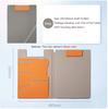12.9x9.6in A4 Leather Business Padfolio Portfolio Folder Magnetic Clipboard Conference Folders Document Card Organizer Office