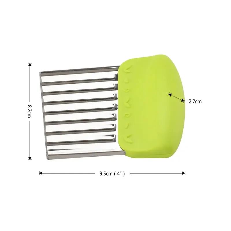 Stainless Steel Potato Slicer, Vegetable Chopper, Veggie Slicer, Durable Kitchen Gadgets Cutter, Wavy French Fries Cutter