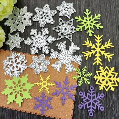 Natale Capodanno Artigianato Decorazione Fustelle Taglio Fiocco di Neve Scrapbooking Album Stencil Fustella Carta Cartoncino Goffratura