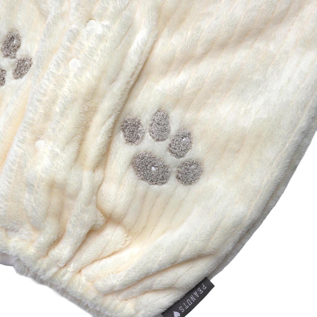 Snoopy Newborn All Fluffy Fleece Dress Coverall with Open Front Two-Way