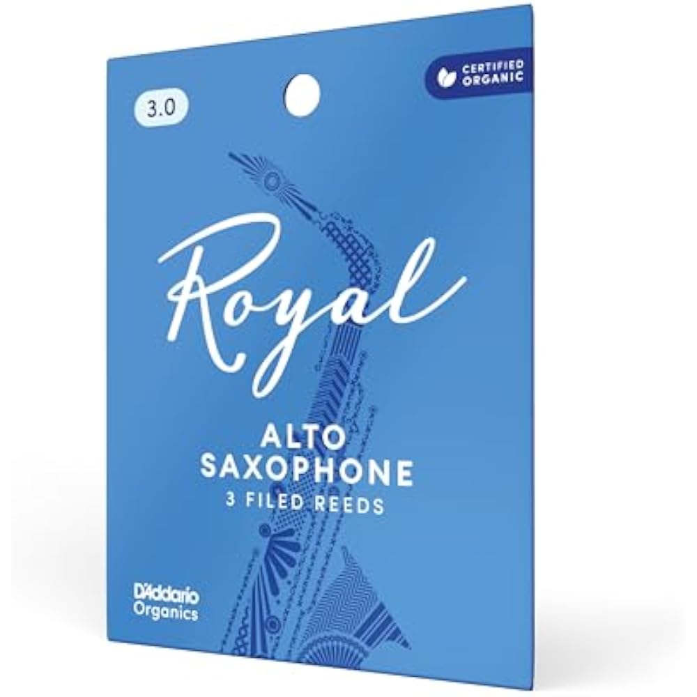 D'Addario WoodWinds Daddario Reed for Alto Saxophone ROYAL RJB0330 [Hardness: 3.0] Pack of 3 [Dom...