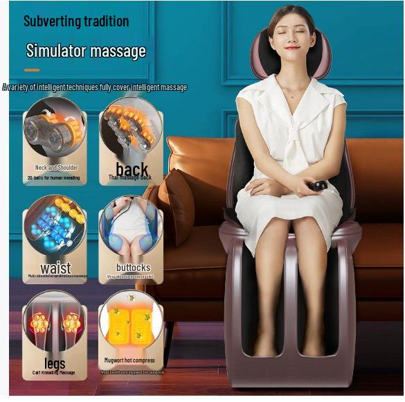 Multifunctional Full Body Massage Cushion with Heat, Kneading, and Vibration for Waist and Back.