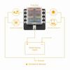 8-Way Water Proof Fuse Block with LED Indicator, Screw Nut Terminal Box for Car Boat Marine