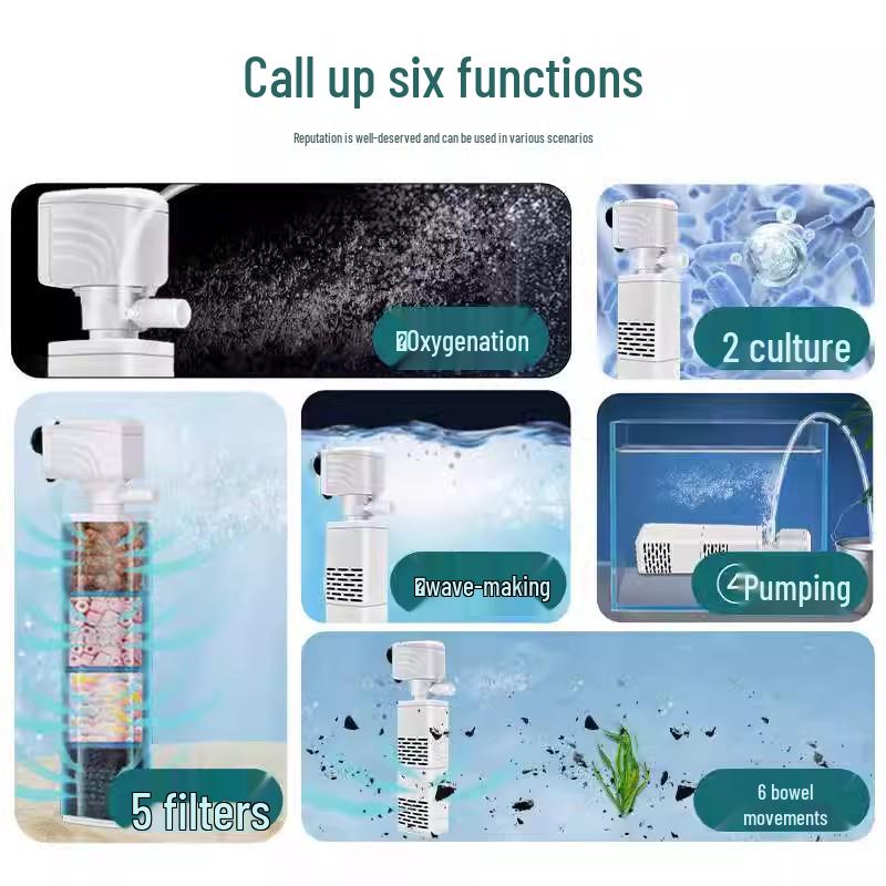 Rookie Silent Aquarium Filter: 3-in-1 Pump, Circulation, Oxygenation, and Feces Suction System.