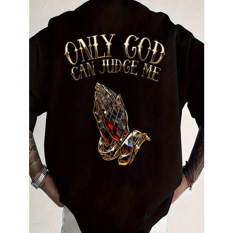 

Men s T-shirt “Only God Can Judge Me”—Featuring design, this stylish and unique top,Stylish and Casual, Comfortable Fit 4XL