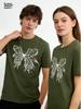 2026 New Style Butterfly Trend Summer Clothes Clothing Ladies Print Fashion T-shirts Short Sleeve Couple Tops Graphic Tee