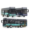 1/50 Tour-Doppeldeckerbus für Kleinkinder, Spielfahrzeuge aus Druckgusslegierung mit Geräuschen und Lichtern, Stadtautospielzeug mit Pullback-Action und zu öffnenden Türen