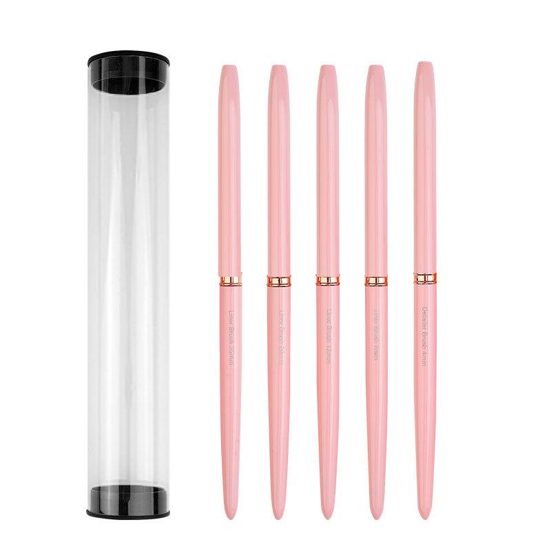 Professional Fine Tip Nail Art Liner Brush Set Metal Handle