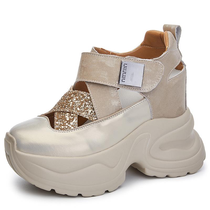 Inner Height Increase 1 New Breathable Dad Shoes Platform Sandals Small Sports and Leisure Shoes A