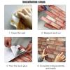 10Pcs Self Adhesive Waterproof 3D Wall Panels Peel and Stick Subway Tile Brick Wallpaper Retro Sticker for Bathroom Fireplace