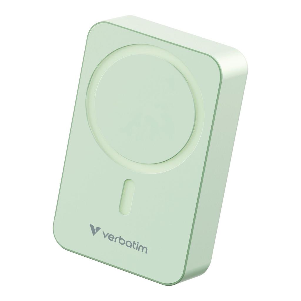 Powerbank Verbatim Charge 'n' Go Essentials Magnetic Wireless 20000mAh USB-C PD 3.0 Green