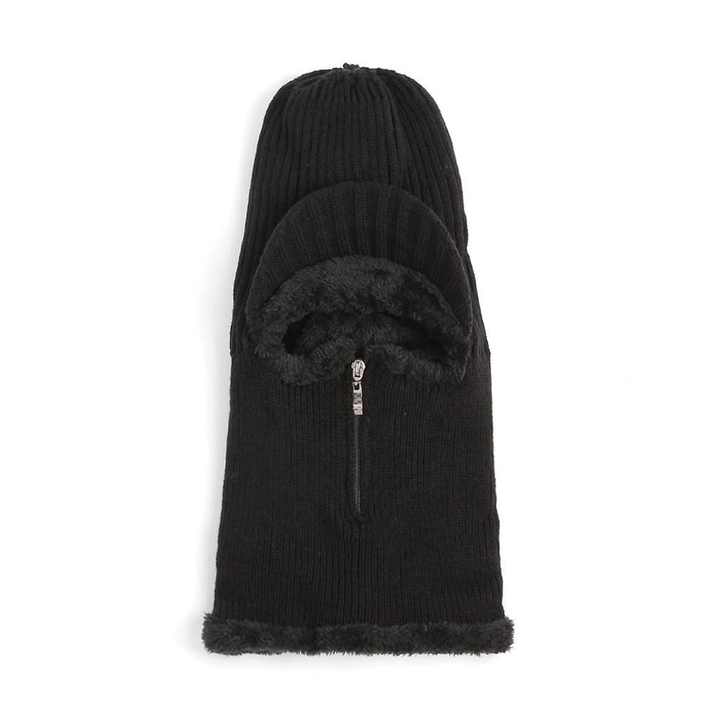 Winter Cold Weather Gear Neck Warmer, Muffler, Fur Brim Hat, All-in-one