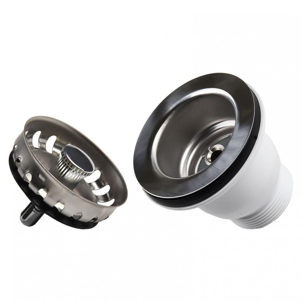 Sink Strainer Modern Opening 60mm Silver Stainless Steel