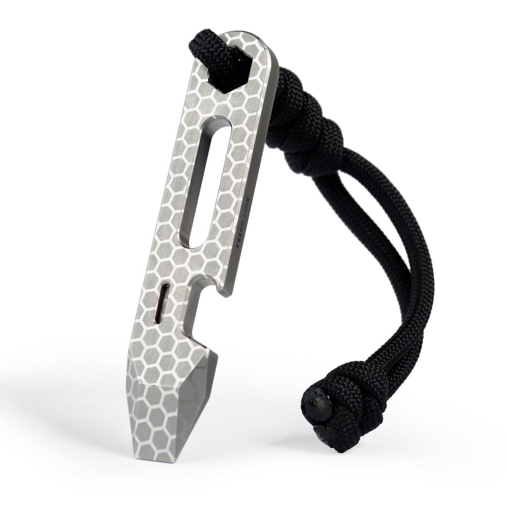 KEEPO LINK Titanium EDC Pry Bar with Bottle and Ruler Opener, Wrench, (OLT03)