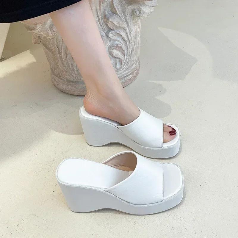 Women's Mule Sandals with Thick Soles  New Summer Slippers Women's Fashion Sandals Open Toe Women's Shoes