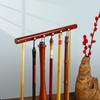 Natural Rosewood Chinese Brush Pen Holder with Bamboo Base Calligraphy Rest Ink Hanger 10 Needles Writing Brush Holder