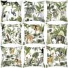 Summer Home Decorative Pillowcases 45x45 Cm Rainforest Botanical Printed Cushion Cover Jungle Animals Pattern Sofa Pillow Cover