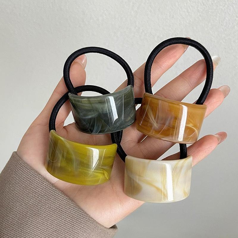 Korean Elegant Hair Rope Bracelet Scrunchie Women Elastic Hair Rubber Bands Accessories For Girls Tie Hair Ring Headdress Holder