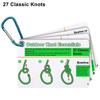 Mini Carabiner Rock Climbing Knot Cards Waterproof Cards Knot Guide Cards  Backpacking