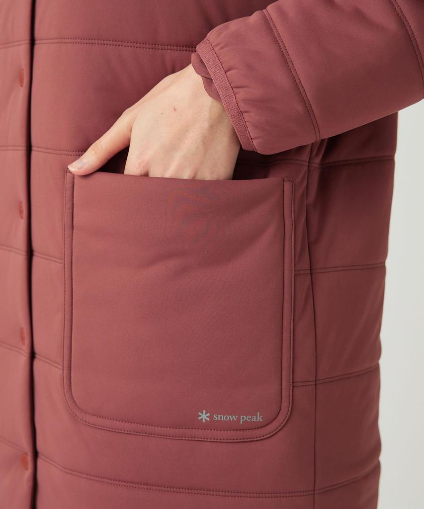 Snow Peak Flexible Insulated Long Cardigan Light Size 4 SW-25AW001, Women's, Brown,