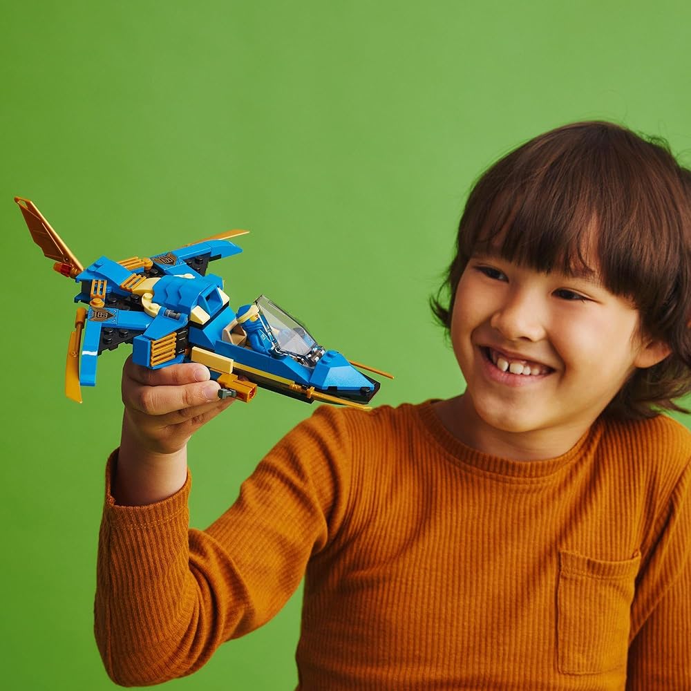 LEGO Ninjago Jay's Lightning Jet EVO Building Toy for Kids 6-9 Years Old, Educational Block Set, Gift Idea