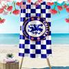 Large Beach Towel with Chelsea FC Blue Badge, Quick Dry Microfiber, Soft Absorbent, for Beach Pool Soccer Fan Gift