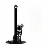 Roll Organizer Cartoon 2D Flat Cat Tissue Holder Sturdy Wooden Base Vertical Napkin Holder Decorative Kitchen Paper Rack Parties
