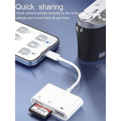 3 In 1 OTG Card Reader Type C Lightning To SD TF Memory Card Adapter For PC Laptop iPhone Multi Smart Cardreader No APP Requires