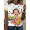 Women’s Summer Printed Short Sleeves T-Shirts Personalized Girl Graphic Casual Trend Clothing Tees Tops Vacation Woman Clothes