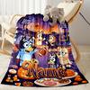 Bluey Sports Adventure Customize Your Name Blanket Gift Personalized Blanket Ultra-Soft Great for Seaside Couch Bed Home Decor Four Seasons Universal