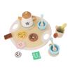 Wooden Teapot Tea Cup Set for Little Girls Role Playing Enhance Social Skills Pretend Wood Tea Set