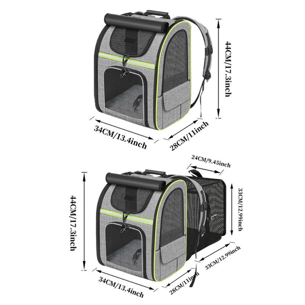 Large Capacity Pet Carrier Backpack Breathable Pet Travel Bag Expandable Cat Bag  Pet Supplies