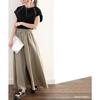 YYFS Women's Solid Color Print Casual Summer Spring Skirts