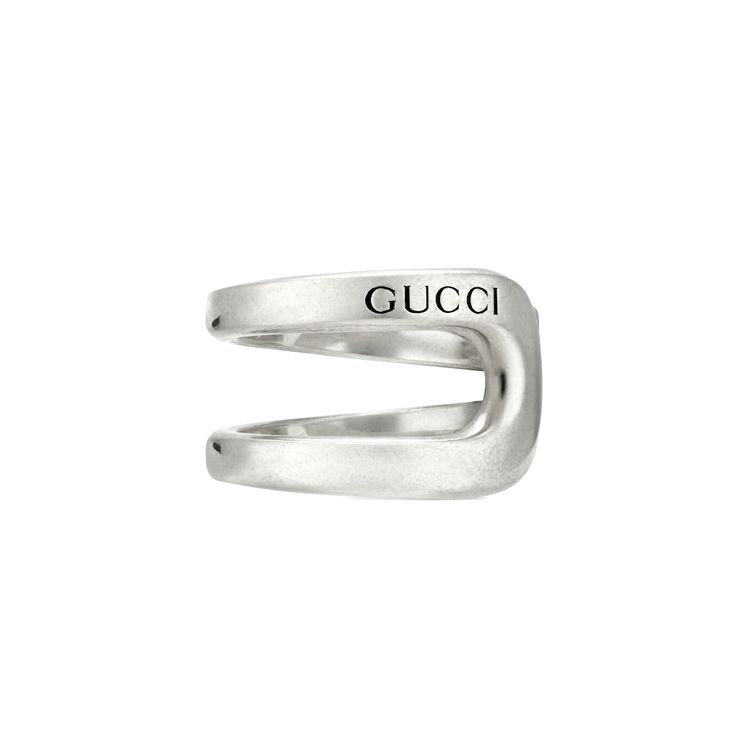 Gucci Horsebit Engraved Matte 925 Silver Ring Unisex rings 773155-J8400-0728 16