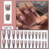 O2 Long Wearable Removable Nail Patches: Pointed Press-On False Nails for Nail Art