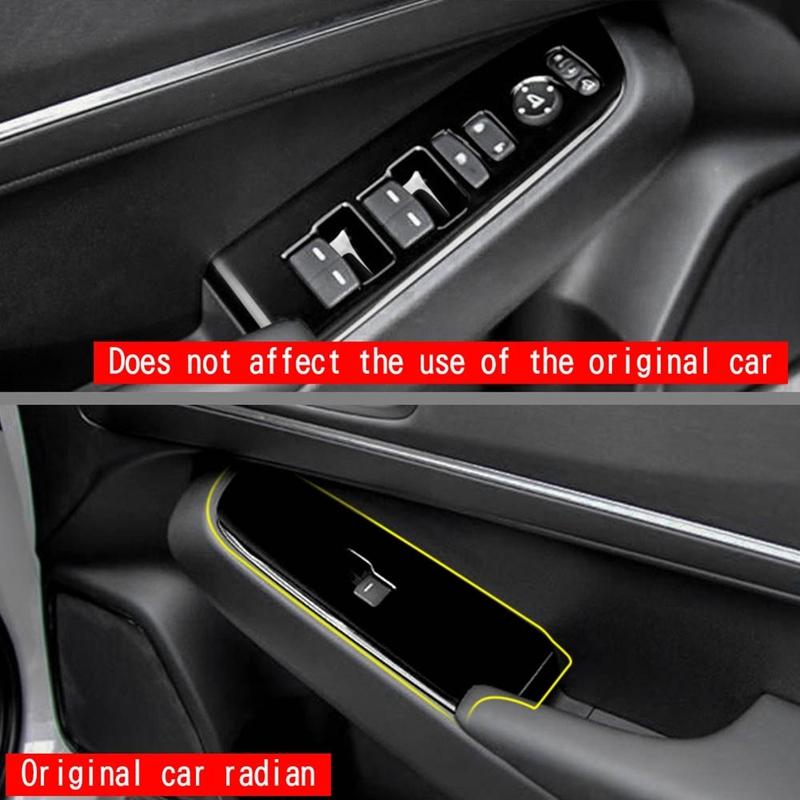 Car Glossy Black Window Glass Lift Button Switch Cover Trim Door Armrest Panel for Honda HRV HR-V Vezel   LHD