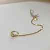 Rhinestones Non Piercing Earring Clip Ear Wrap Cuff Non Pierced Jewelry Gift