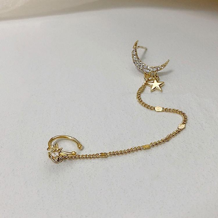 Rhinestones Non Piercing Earring Clip Ear Wrap Cuff Non Pierced Jewelry Gift