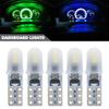 10 Pcs T5 Auto Car Dashboard Lights 2 3014 SMD Reading Instrument Panel Lamp No Polarity Led Bulb White 12V DC