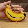 First Layer Cowhide Banana Change Bag, Fruit Yellow Key Bag, Lipstick Bag, Coin Bag, Hand Bag, Fashionable Three-Dimensional Bag.