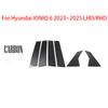 Carbon Fiber Interior Trim Window Button/Door Bowl /Front Water Cup Holder/Steering Wheel Decoration For Hyundai IONIQ 6 LHD