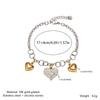 Europäischer Bestseller: 18K Goldplattiertes Edelstahl Herz Anhänger Halskette & Armband Set mit Zirkonia, Wasserdichter Schmuck.