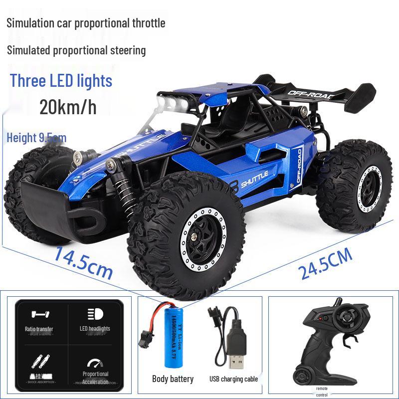 1:16 RC 2.4G High-Speed Alloy Remote Control Car - Off-Road, Climbing, and Drift Racer