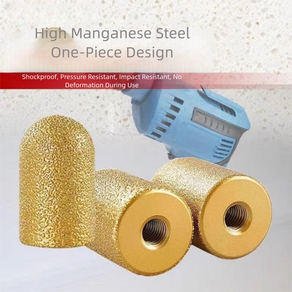 Durable Stone Carving Tool Threaded Port Grinding Wheel Brazed Finger Bit  For Precision Work