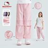 Melody Girls' Cargo Pants Spring Thin Children's Pants Pink Casual Trendy Girls' Sports Long Pants Straight-Leg Pants