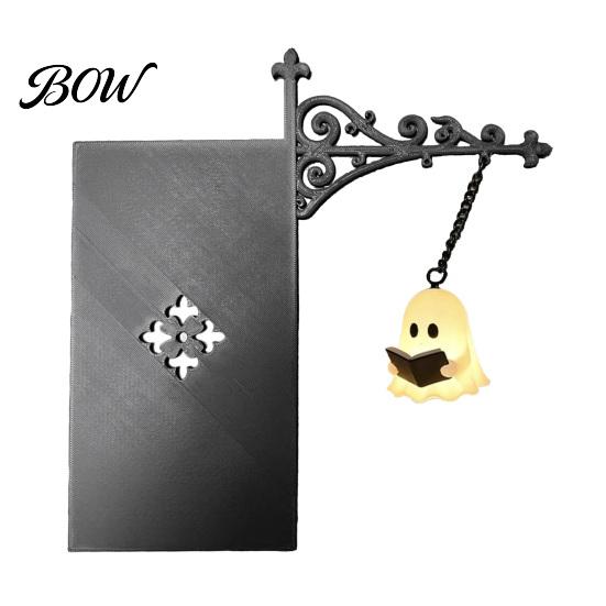 Jedinečná čtecí lampa Duch Knihovna Světlo, Roztomilá lampa, Retro Všestranná závěsná dekorace Zarážky na knihy Světlo pro Halloween Knihovna Pracovna